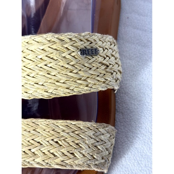Reef Cushion Vista Braid Womens Slide US 8 Beige Comfort Casual Slip On Sandal - Picture 4 of 7